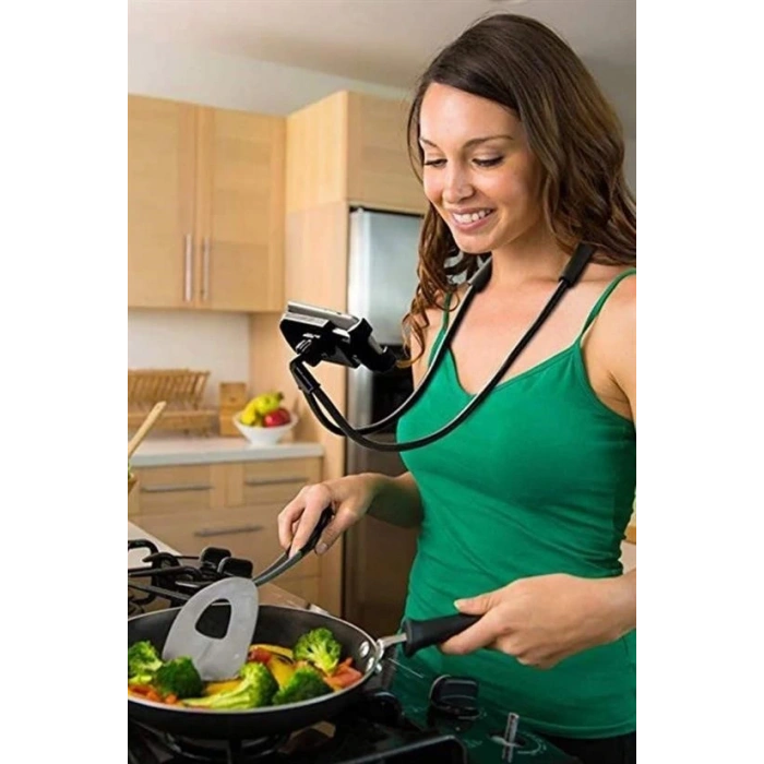 Durukar® Boyuna Asılan Ergonomik 360 Derece Cep Telefonu Tutucu Stand