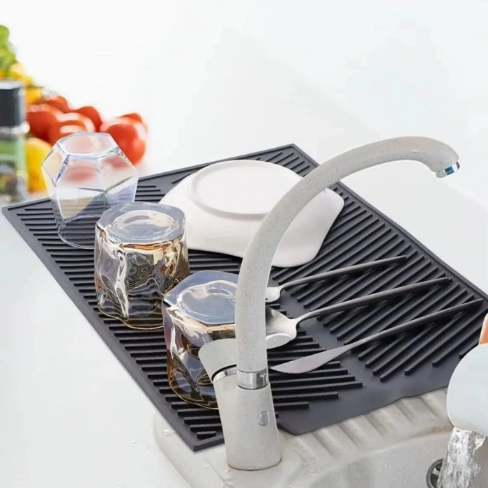 Durukar® Büyük Bulaşık Kurutma Matı,Silikon Bulaşık Kurutma Matı Çok Amaçlı Tezgah Üstü Mat