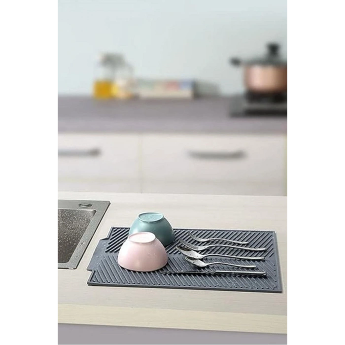 Durukar® Büyük Bulaşık Kurutma Matı,Silikon Bulaşık Kurutma Matı Çok Amaçlı Tezgah Üstü Mat