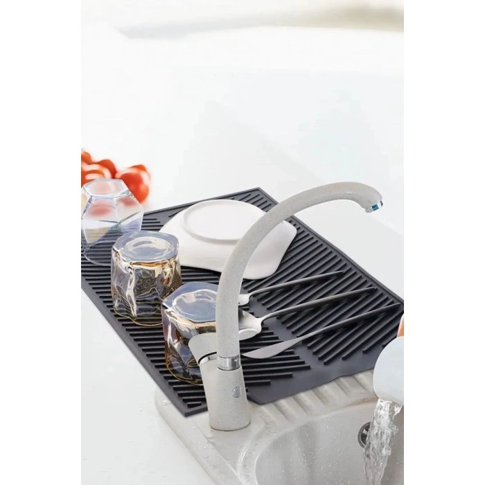 Durukar® Büyük Bulaşık Kurutma Matı,Silikon Bulaşık Kurutma Matı Çok Amaçlı Tezgah Üstü Mat