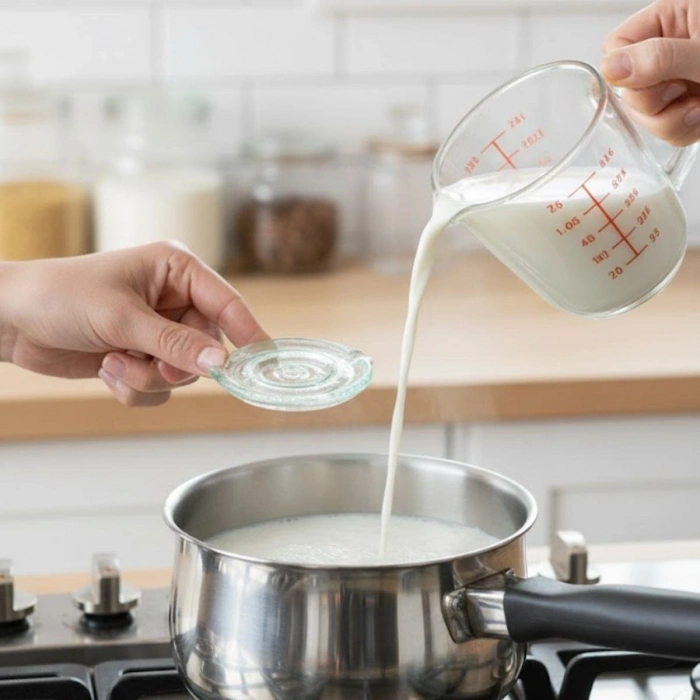 Durukar® Glass Milk Boiling and Overflow Prevention Apparatus – Spill-Free Safe Boiling, Heat Resistant Glass