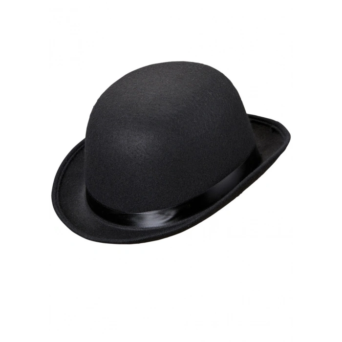 Durukar® Charlie Chaplin Stil Yetişkin Şapkası – Siyah Melon Parti Şapkası