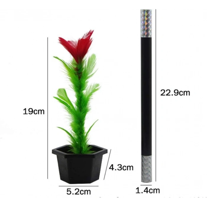 Durukar® Çiçek Çıkaran Sihirli Çubuk Sihirli Çiçek Sihirbazlık Oyunu