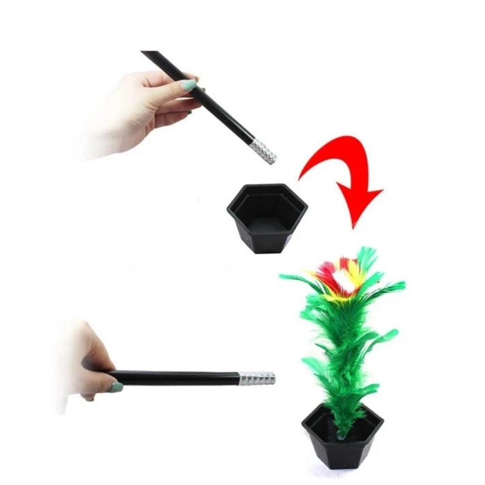 Durukar® Çiçek Çıkaran Sihirli Çubuk Sihirli Çiçek Sihirbazlık Oyunu