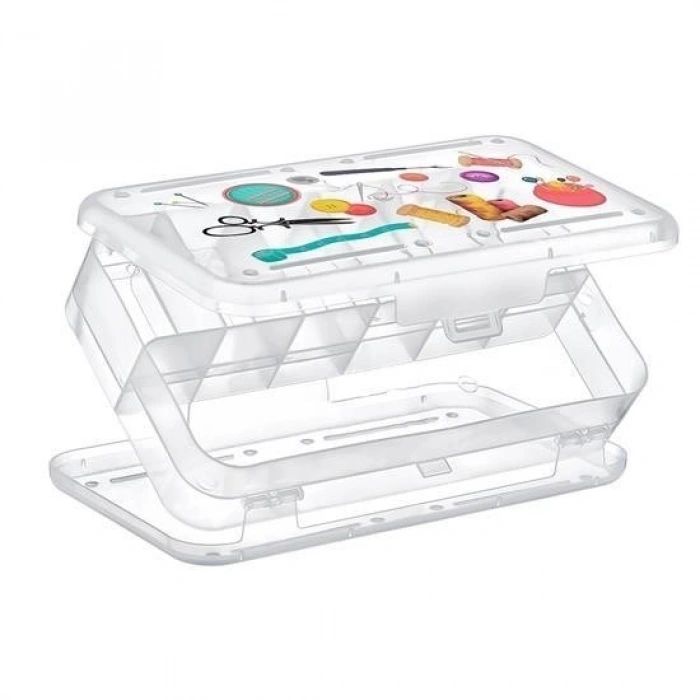 Durukar® Double-Sided Compartmentalized Hobby Sewing Box Ardunio Material Box