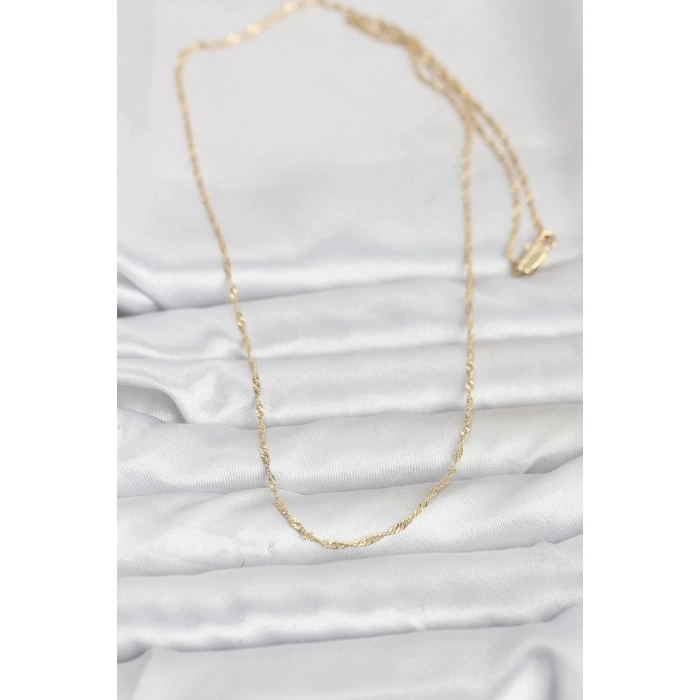 Durukar® CM 14K Gold Renk Burgu Model 60 cm Kadın Kolye