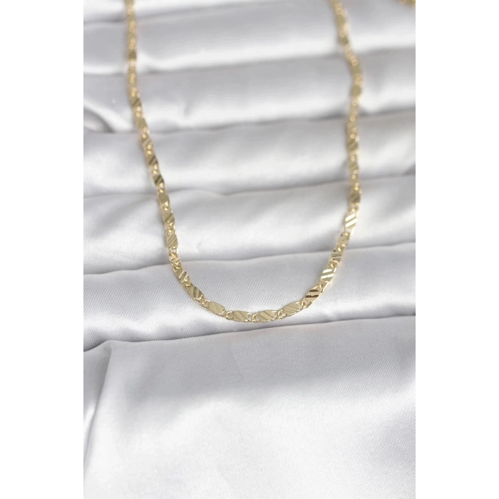 Durukar® CM 14K Gold Renk Çizgi Lazer Model 60 cm Kadın Kolye