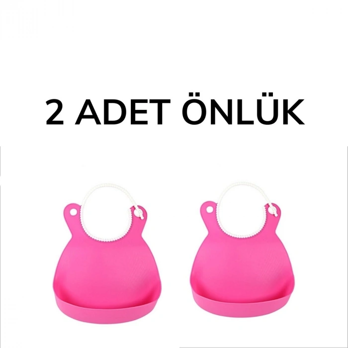 Durukar® Çocuk Bebek Mama Önlüğü Dökülme Engelleyici Bükülebilir Pembe