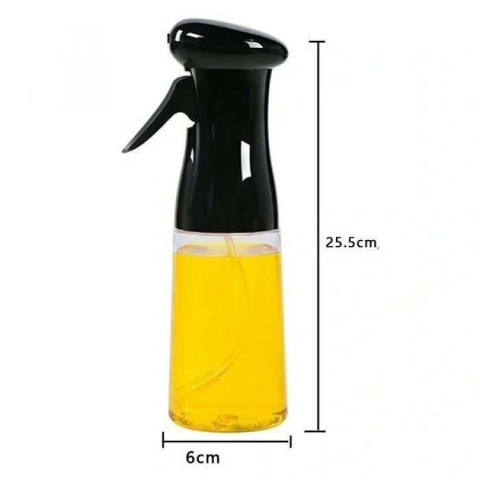 Durukar® Multi-Purpose Glass Bottle with Spray Dispenser Oil, Lemon, Vinegar, Sauce Spray Black