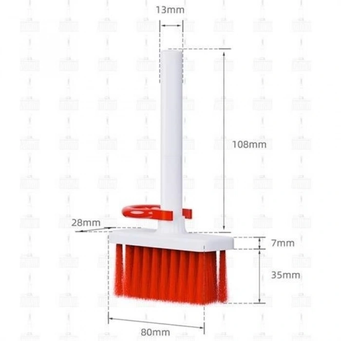 Durukar® Multi-Purpose Red Precision Brush Head Computer Laptop Cleaning Brush