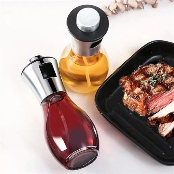 Durukar® Multi-Purpose Spray Leak-Proof Glass Bottle Oil Dispenser Lemon Vinegar Sauce Spray Sprayer