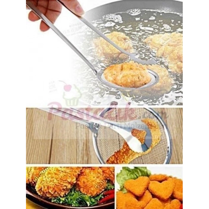 Durukar® Çok Amaçlı Süzgeçli Paslanmaz Metal Haşlama Ve Kızartma Maşası