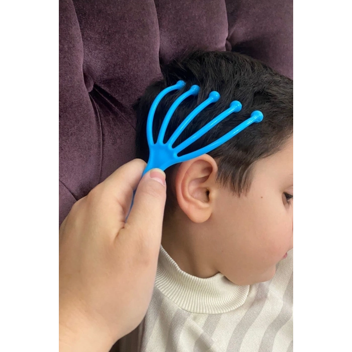 Durukar® Çok Fonksiyonlu 5 Uçlu Bilyeli Baş Boyun Bacak Kol Masaj Alet Rahatlatıcı Kafa Masaj Aparatı