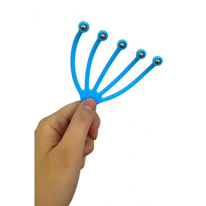 Durukar® Çok Fonksiyonlu 5 Uçlu Bilyeli Baş Boyun Bacak Kol Masaj Alet Rahatlatıcı Kafa Masaj Aparatı