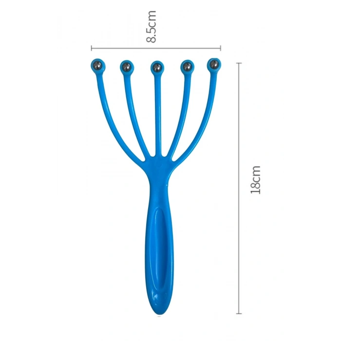Durukar® Çok Fonksiyonlu 5 Uçlu Bilyeli Baş Boyun Bacak Kol Masaj Alet Rahatlatıcı Kafa Masaj Aparatı