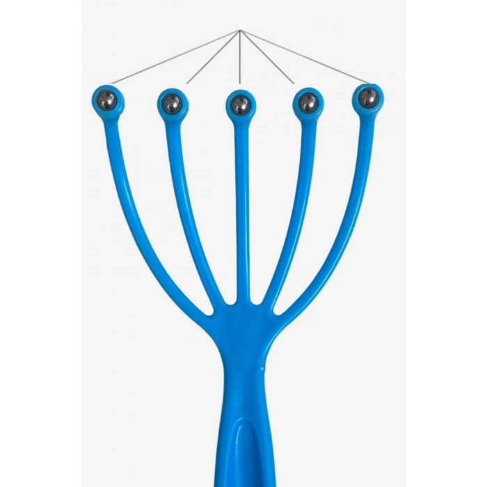 Durukar® Çok Fonksiyonlu 5 Uçlu Bilyeli Baş Boyun Bacak Kol Masaj Alet Rahatlatıcı Kafa Masaj Aparatı