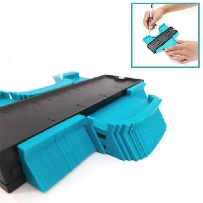 Durukar® Multi-Functional Plastic Contour Gauge Wood Tile Shaping Template