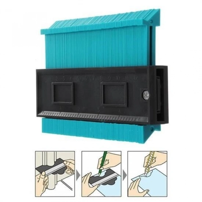Durukar® Multi-Functional Plastic Contour Gauge Wood Tile Shaping Template
