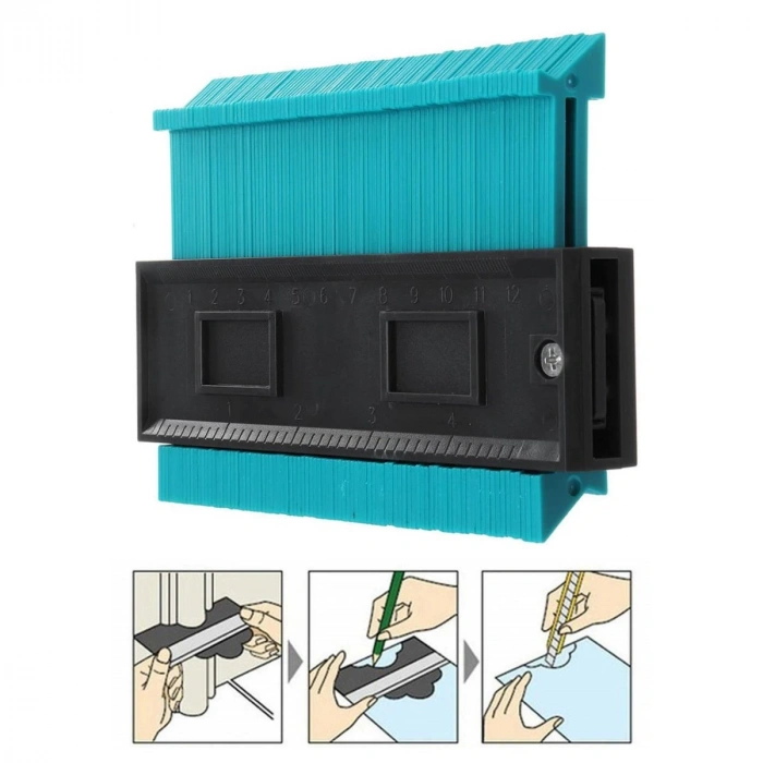 Durukar® Çok Fonksiyonlu Plastik Kontur Ölçüm Cihazı Ahşap Fayans Şekillendirme Kalıbı