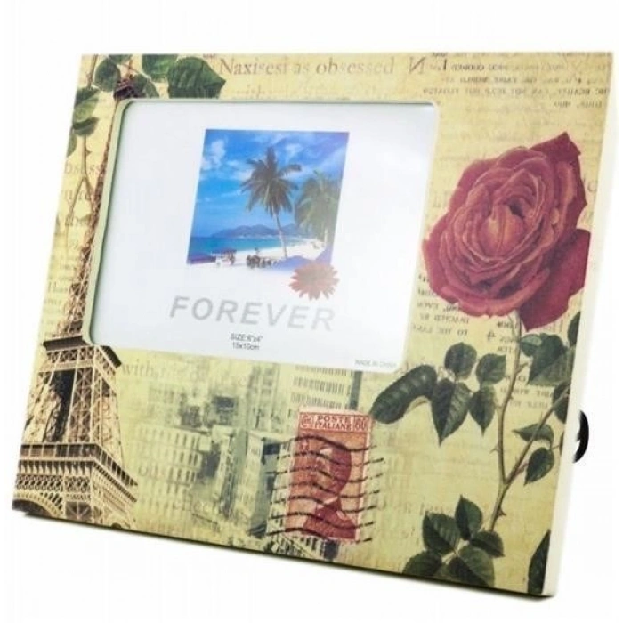 Durukar® Decotown Decorative Patterned Frame Rose-Motif Photo Frame
