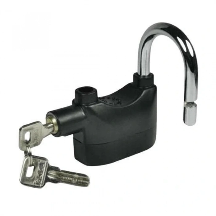 Durukar® Desibel Siyah Alarmlı Çok Fonksiyonlu Ekstra Güvenlikli Kare Asma Dolap Kilidi