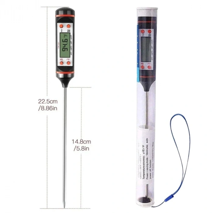 Durukar® Dijital Gıda Termometresi Süt,Et,Yoğurt Mayalama,Mama Derecesi Ölçer Gıda Termometresi