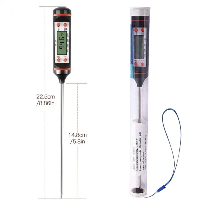 Durukar® Dijital Gıda Termometresi Süt,Et,Yoğurt Mayalama,Mama Derecesi Ölçer Gıda Termometresi