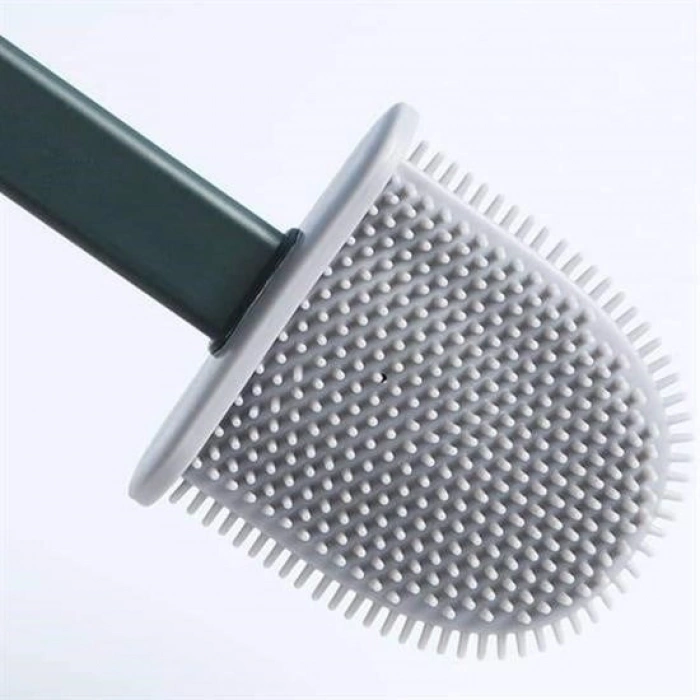 Durukar® Wall-Mountable Covered Hanging Toilet Brush Set with Soft Silicone Head