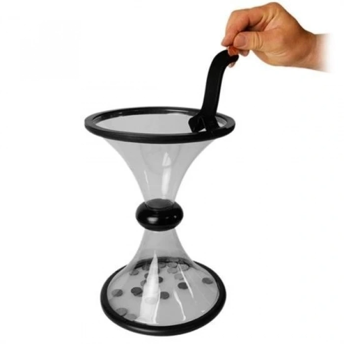 Durukar® Fun Funnel-Shaped Interesting Transparent Coin Saving Piggy Bank