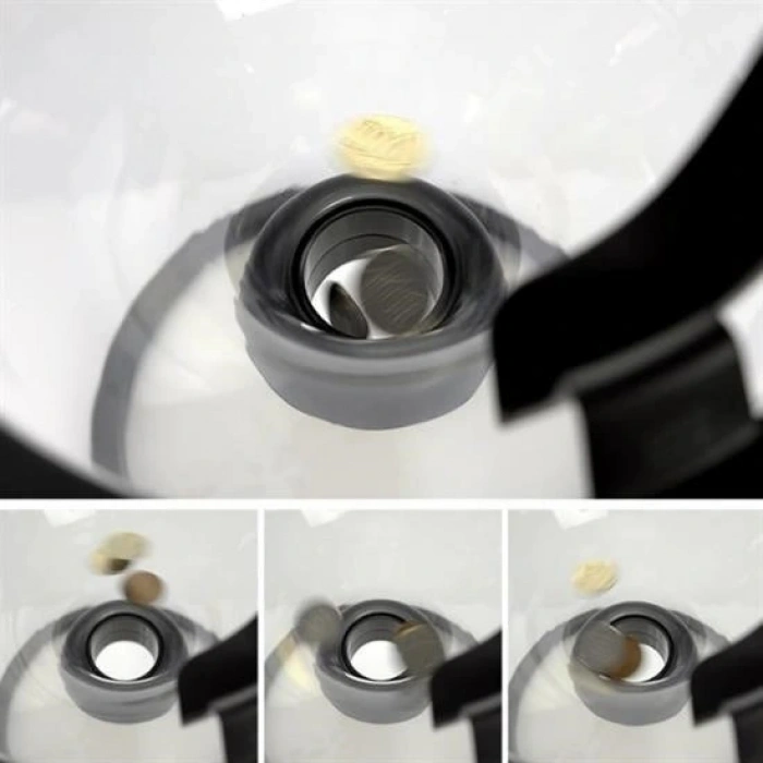 Durukar® Fun Funnel-Shaped Interesting Transparent Coin Saving Piggy Bank