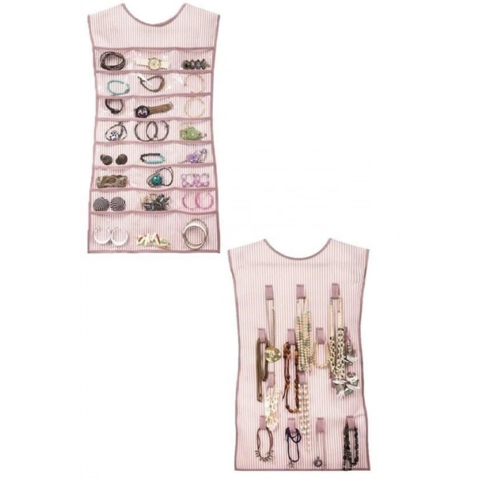 Durukar® Dress-Shaped Jewelry Organizer Double-Sided Jewelry and Accessories Organizer