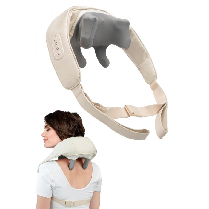 Durukar® Elektrikli Boyun ve Sırt Masaj Aleti Kablosuz Boyun ve Omuz Yoğurma Masaj Yastığı