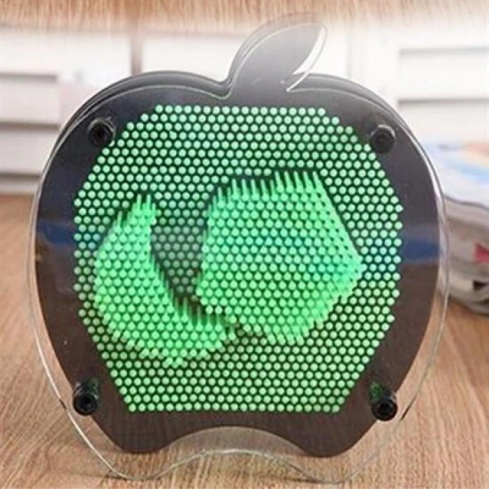 Durukar® Elma Şeklinde Pin Art Dekoratif 3D Çivi Sanatı Filografi Tahtası