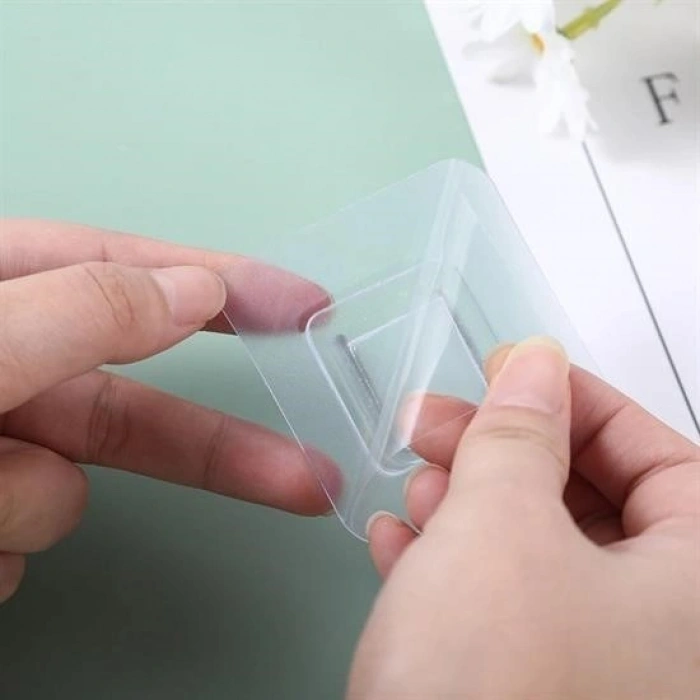 Durukar® Item Stabilizing Strap 10 Pairs Transparent Double-Sided Adhesive Interlocking Clips