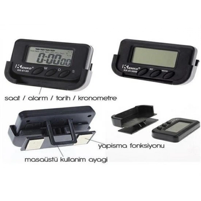 Durukar® Home and Vehicle Type Digital Clock with Stopwatch Alarm Battery Operated Clock