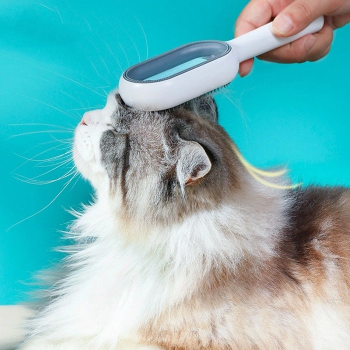 Durukar® Evcil Hayvanlar İçin Çift Taraflı Pet Fırçası Nemli Tüy Tarama Tarağı