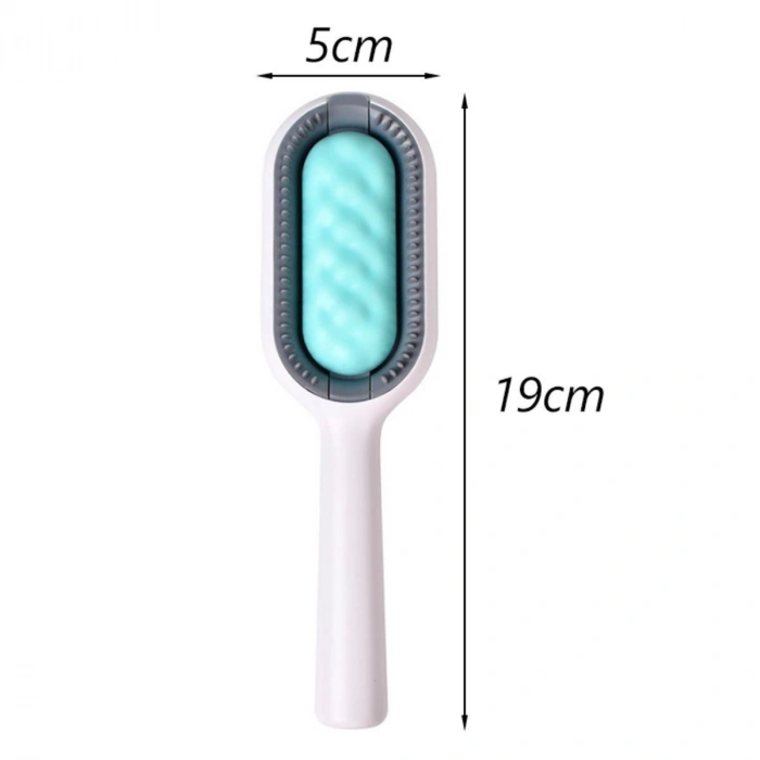 Durukar® Evcil Hayvanlar İçin Çift Taraflı Pet Fırçası Nemli Tüy Tarama Tarağı