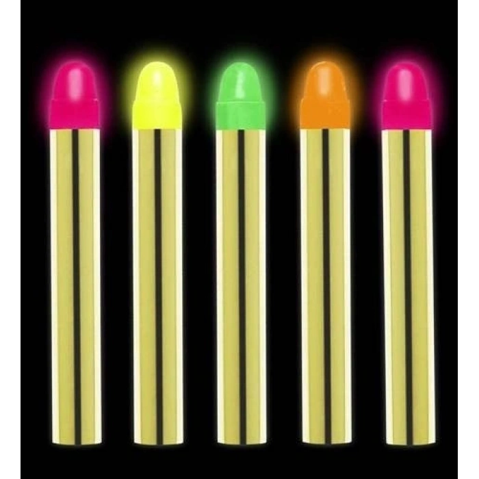 Durukar® Fosforlu Glow Parti Boyası 6’lı – Karanlıkta Parlayan Yüz Boyası