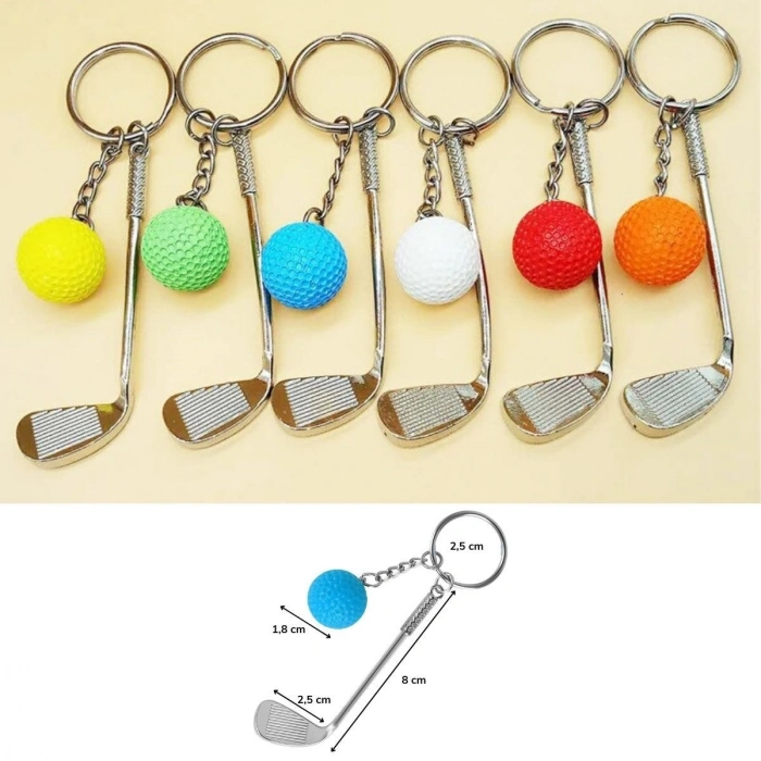 Durukar® Gerçekçi Golf Tasarımlı Şık Anahtarlık Kolye Çanta Süsü Golf Keychain