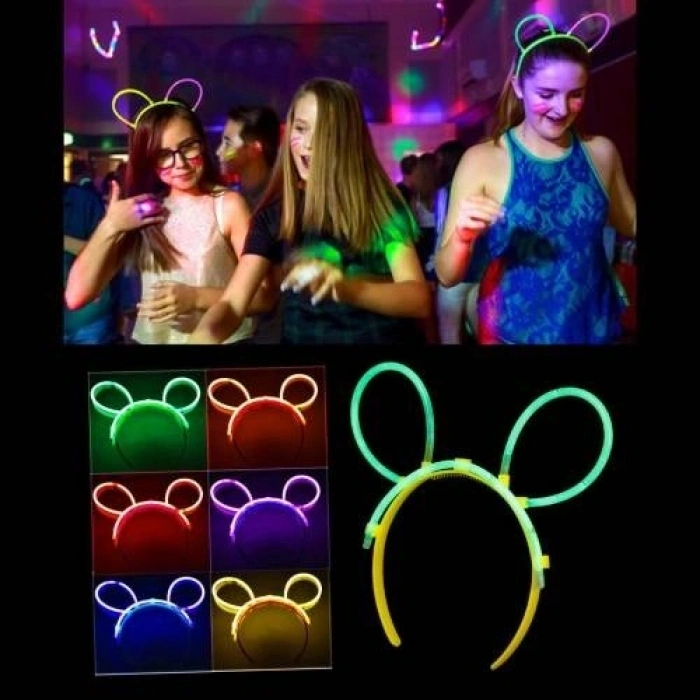 Durukar® Glow Taç Fosforlu Taç Karışık Renk 12 Adet