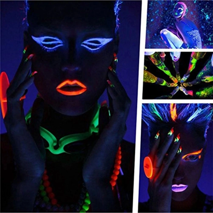 Durukar® GlowPaint 6’lı Neon Boya – UV Işıkta Parlayan Makyaj Seti