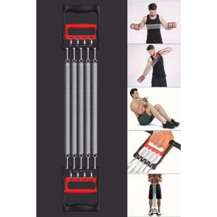 Durukar® Göğüs Genişletme ve Kuvvet Egzersiz Aleti – 5 Yaylı 5 Kademeli Ayarlanabilir Fitness ve Kuvvet Antrenmanı Ekipmanı