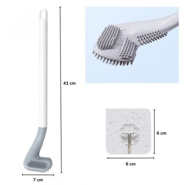 Durukar® Golf Design Silicone WC Toilet Kitchen Cleaning Brush with Hook Gift