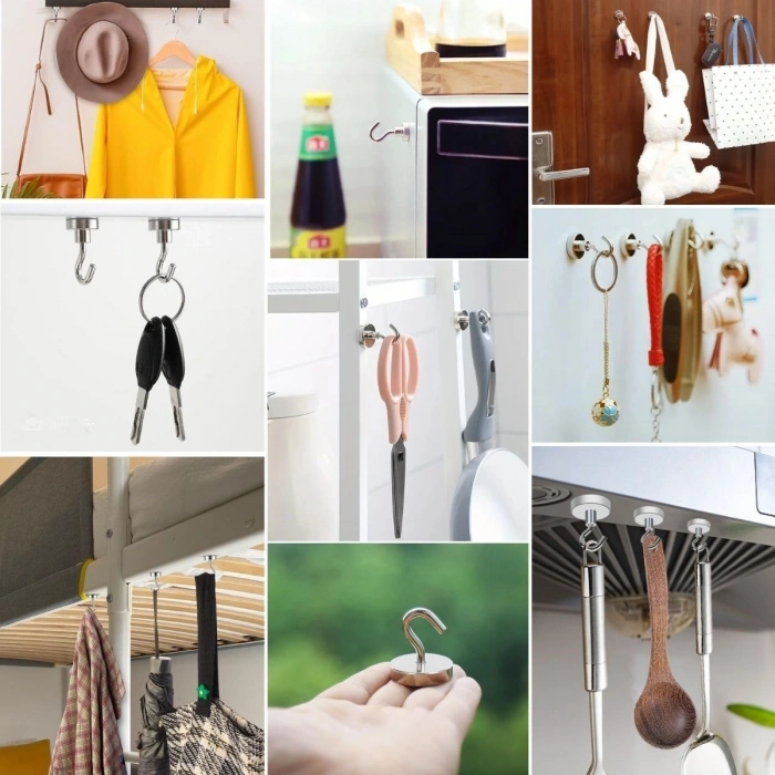 Durukar® Powerful Magnetic Multi-Purpose 2-Piece Magnet Hanger for Kitchens and Bathrooms