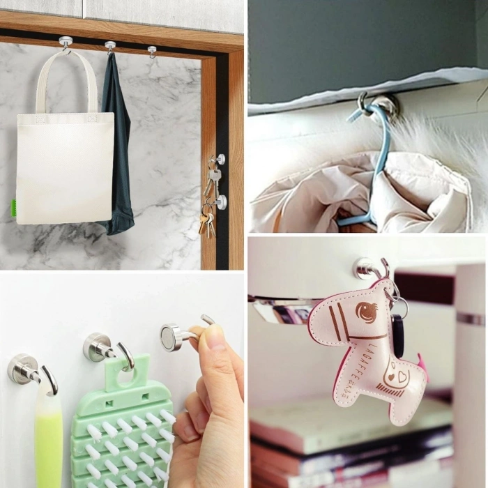 Durukar® Powerful Magnetic Multi-Purpose 2-Piece Magnet Hanger for Kitchens and Bathrooms