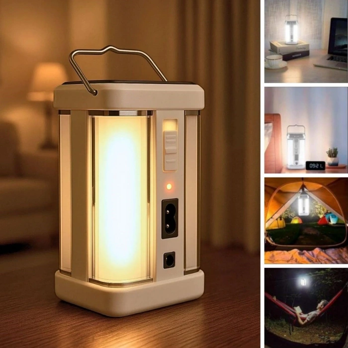 Durukar®  Güneş Enerjili Şarjlı Işık 1200mAh Yeniden Şarj Edilebilir Batarya YG-7977S