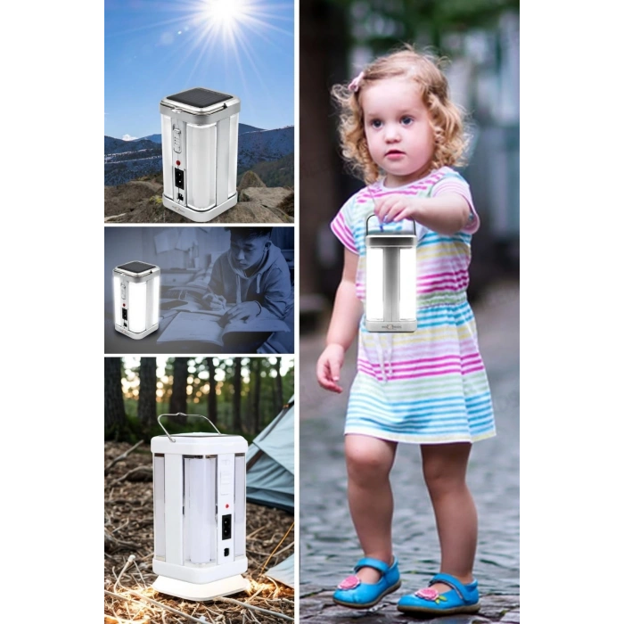 Durukar®  Güneş Enerjili Şarjlı Işık 1200mAh Yeniden Şarj Edilebilir Batarya YG-7977S