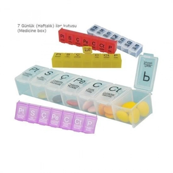 {xxx_cvt_txt} Weekly Daily Pill Organizer 7-Day Medication Storage Case