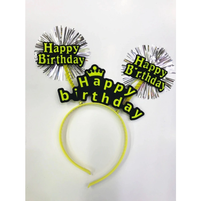 Durukar® Happy Birthday Neon Renk Doğum Günü Tacı 12 Adet