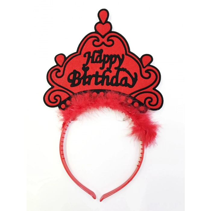 Durukar® Happy Birthday Yazılı Neon Renk Taç 12 Adet
